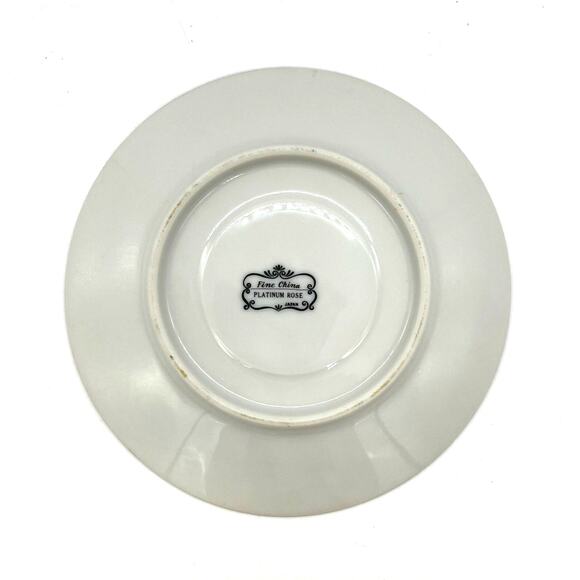 Vintage Platinum Rose Fine China Saucer Made in Japan - Picture 2 of 3